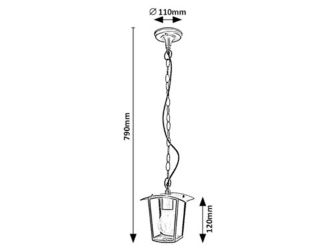 Класически външен пендел-фенер Taverna E27 – елегантно висящо осветление с IP44 защита