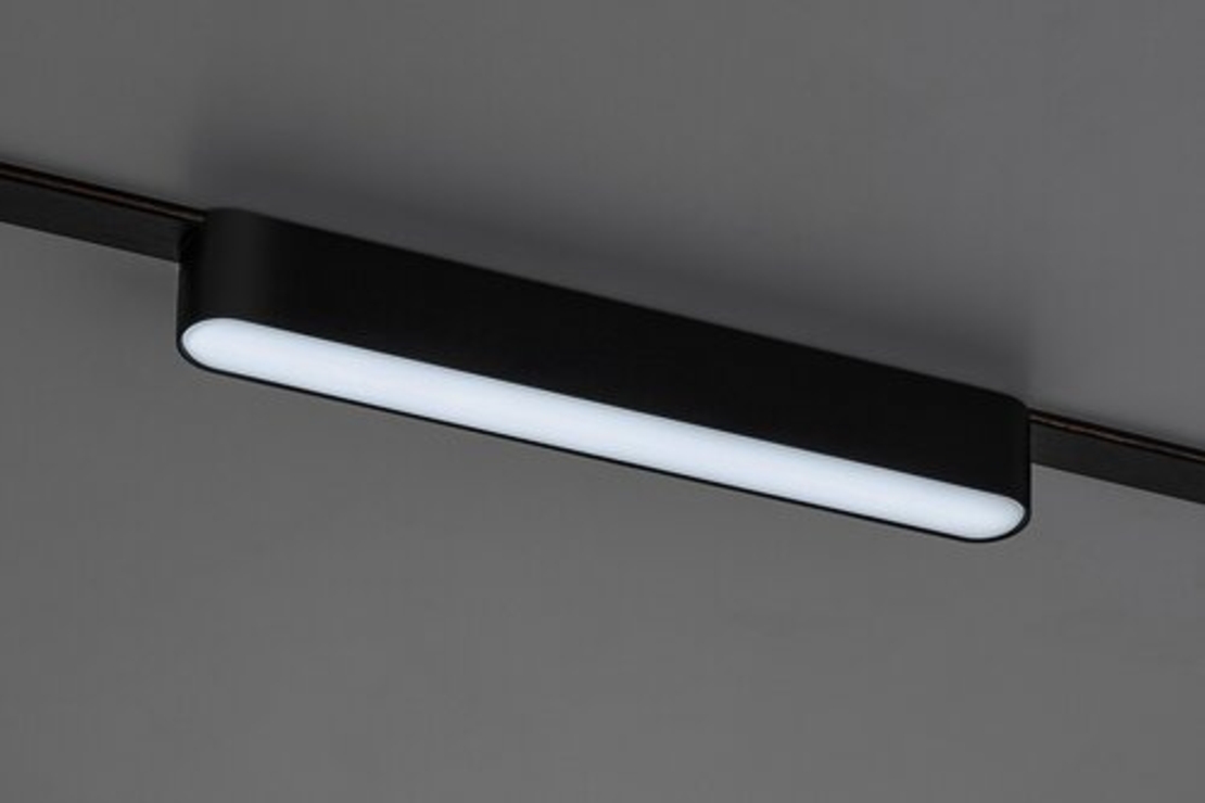 Смарт LED релсово осветление – 7W, регулируема цветна температура 2700–5500K, Wi-Fi, черен