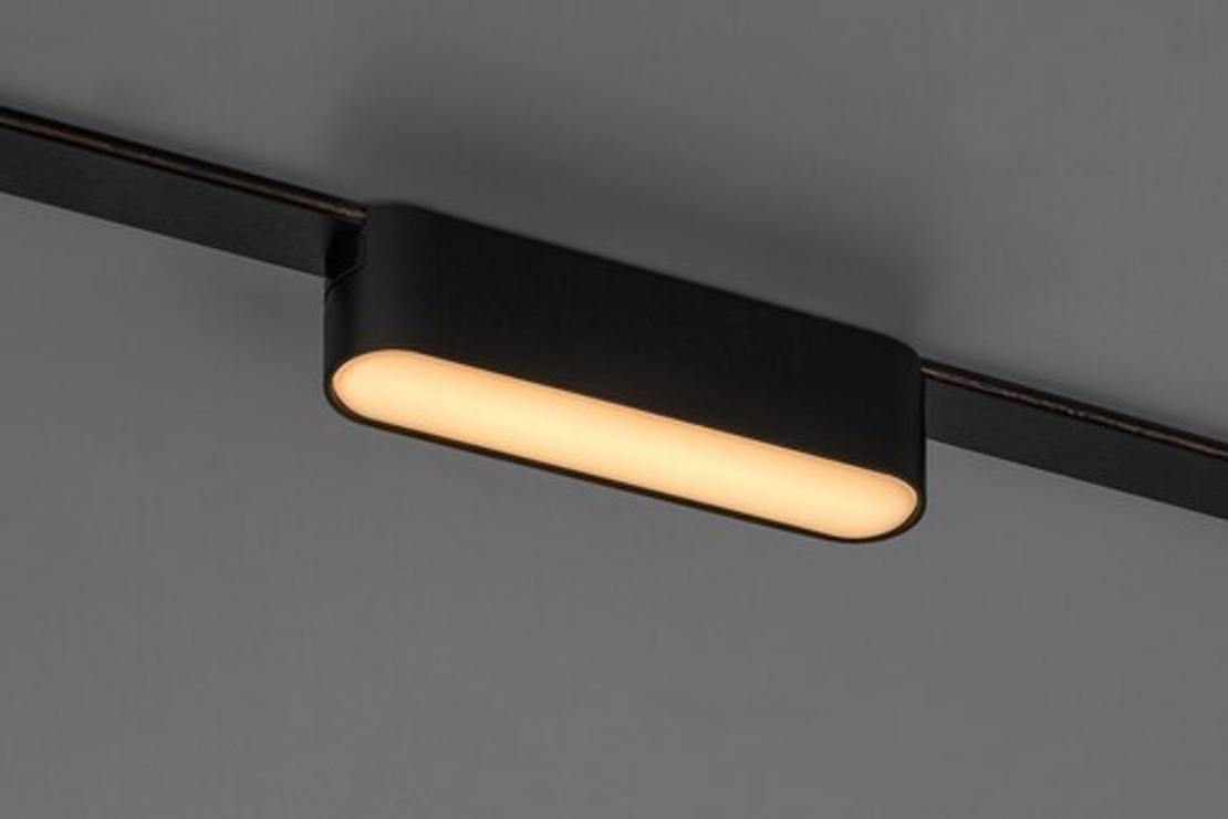 Смарт LED релсово осветление – 4W, регулируема цветна температура 2700–5500K, Wi-Fi, черен алуминий
