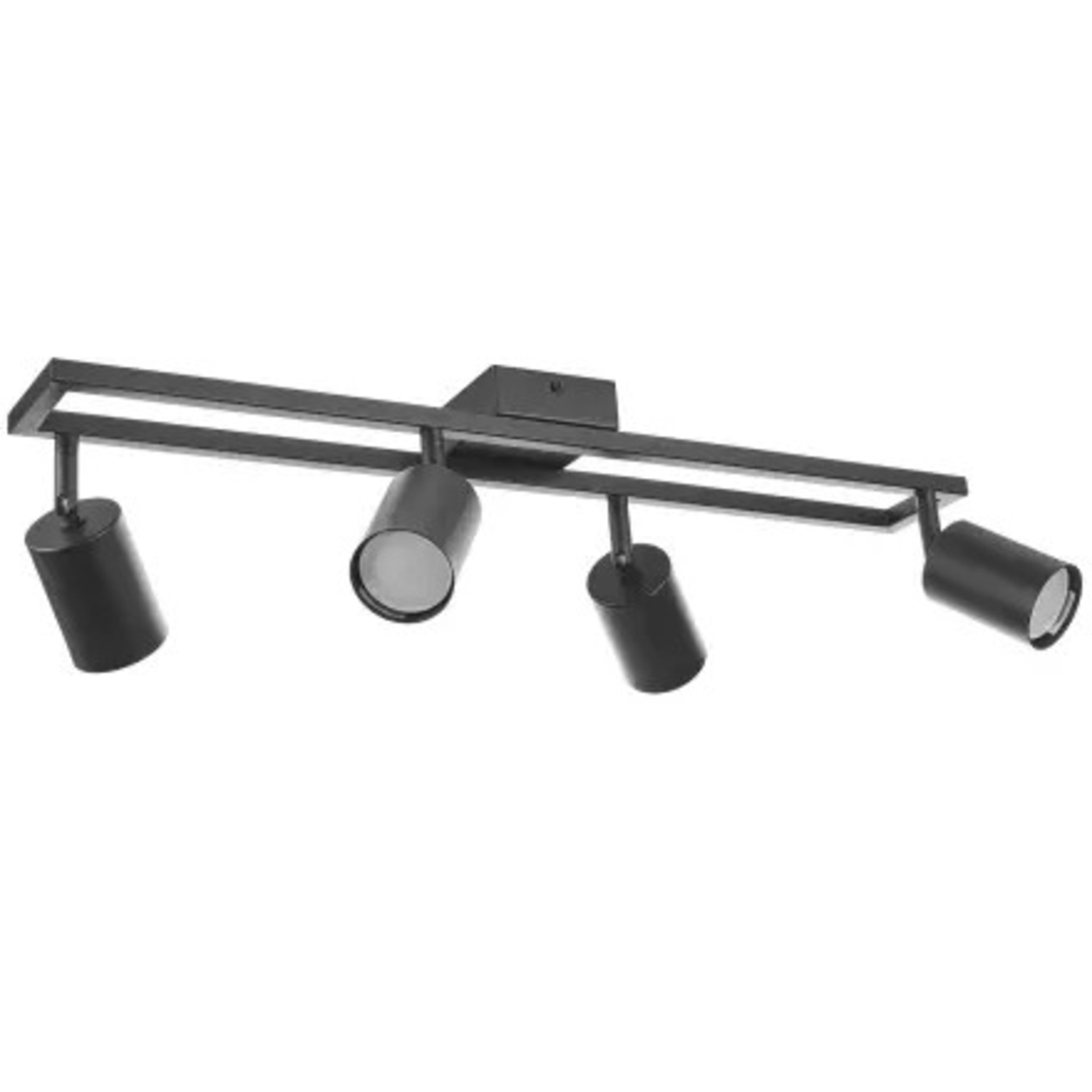 Спот черен, метал, 4×GU10, модерен стил, подвижни рамена