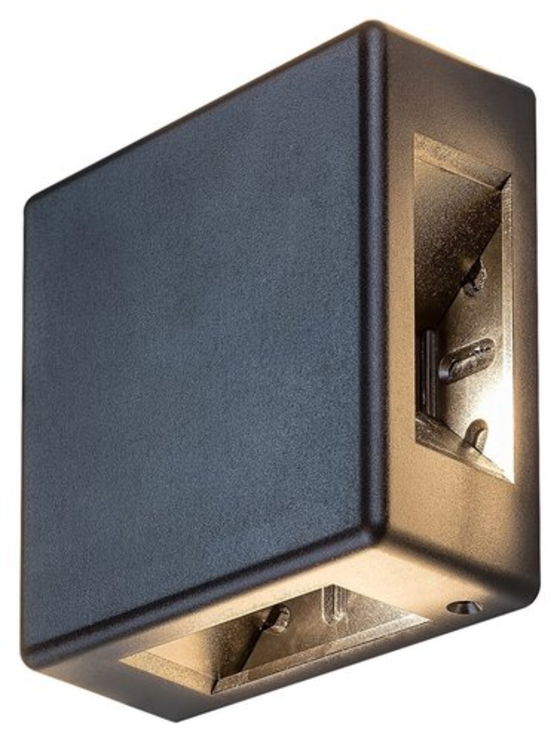 Компактен квадратен LED аплик Lippa в черно – стилно фасадно осветление 6W