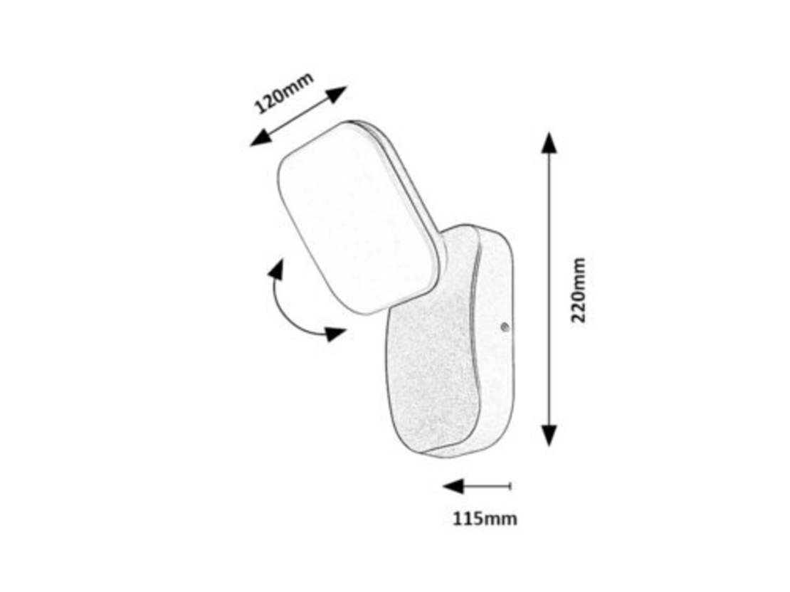 Външен LED фасаден аплик Odiel 12W в черен цвят