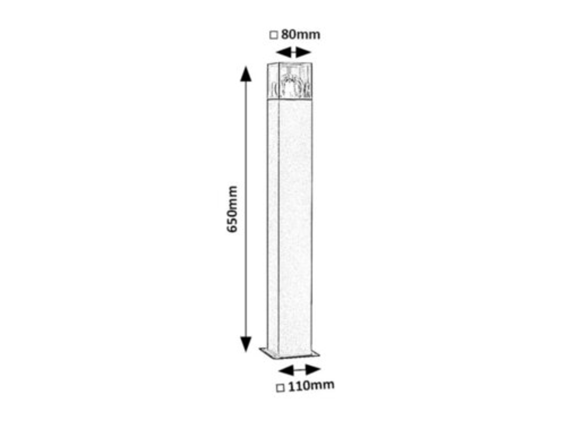 Елегантен външен градински стълб Loanda E27 – модерно осветление с кафяв прозиращ абажур и IP44 защита