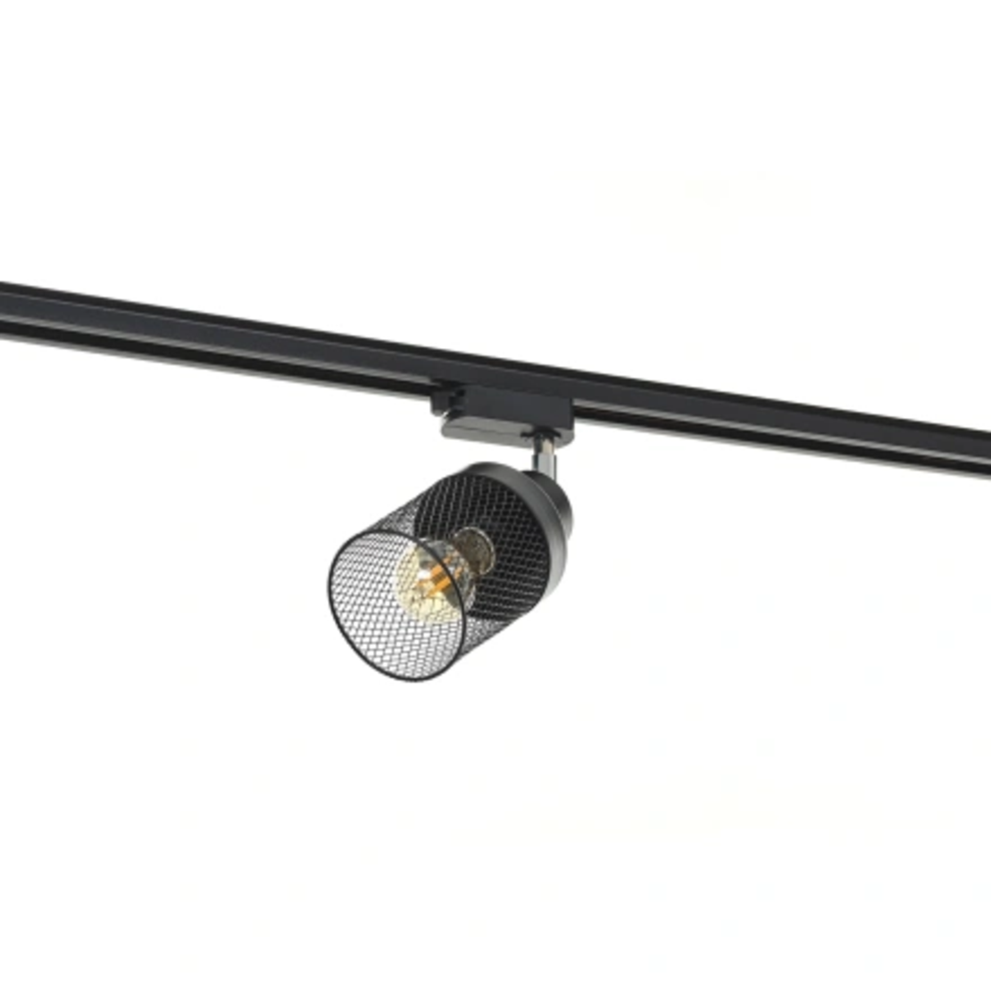 Черен релсов спот – 1xE14, подвижно тяло, модерен дизайн