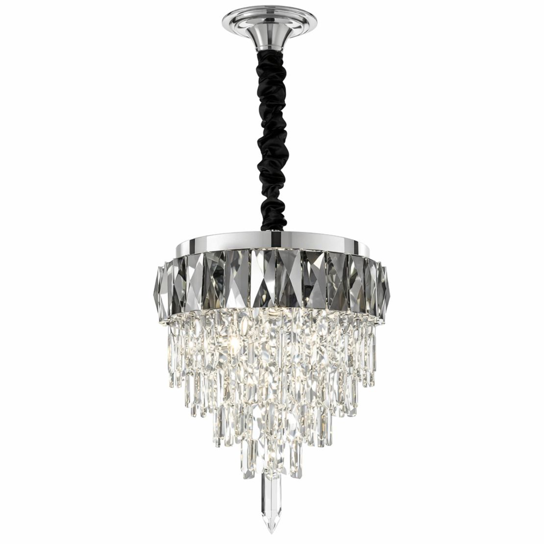 Кристален LED полилей хром