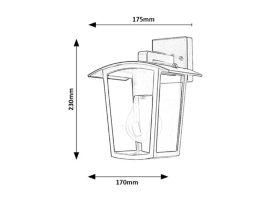 Класически външен аплик Taverna E27 – елегантно фасадно осветление с IP44 защита