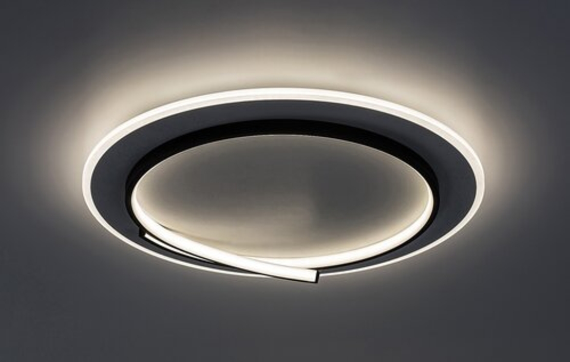 Модерен LED плафон 40W – черен, естествена светлина 4000K