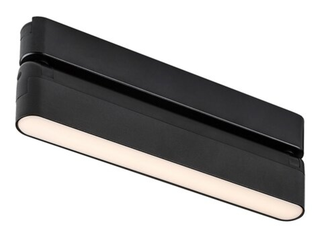 Смарт LED релсово осветление – 7W, регулируема цветна температура 2700–5500K, Wi-Fi, черен алуминий