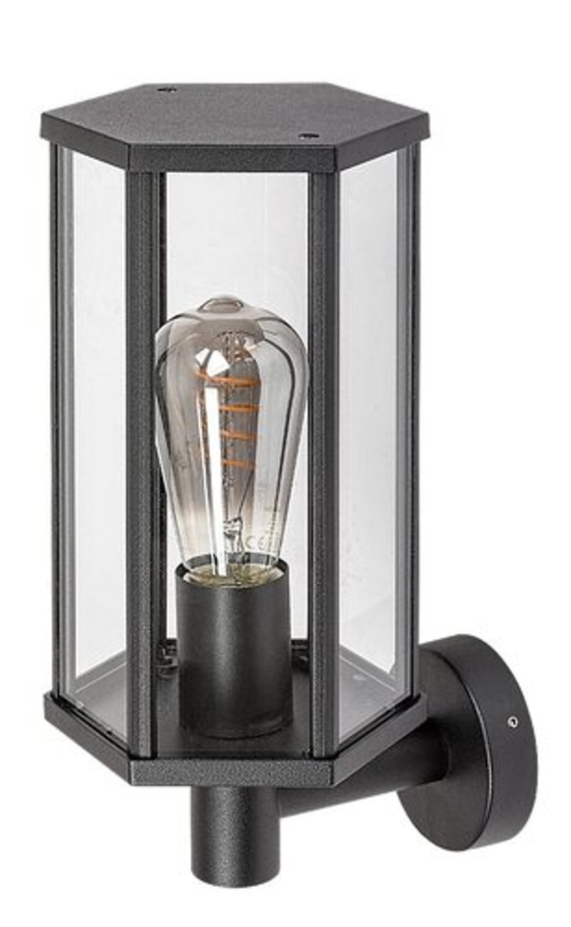 Класически външен аплик Dubrovnik E27 – елегантно фасадно осветление с прозрачно стъкло и IP44 защита