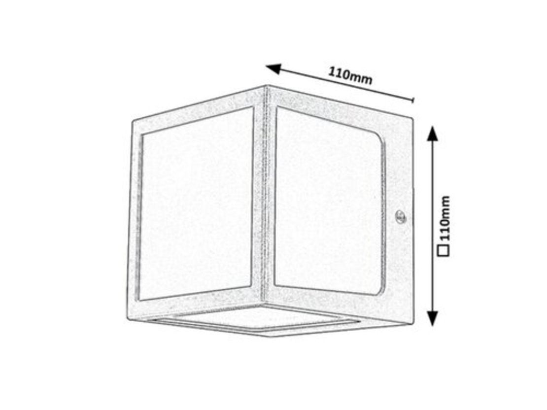 Модерен квадратен LED аплик Rennes 10W – антрацитно външно осветление с естествена светлина
