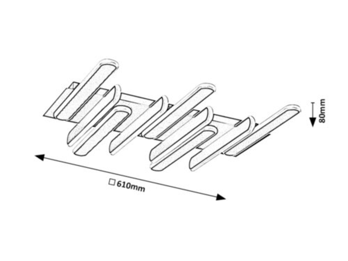 Модерен LED  плафон 46W с регулируема цветна температура – черен