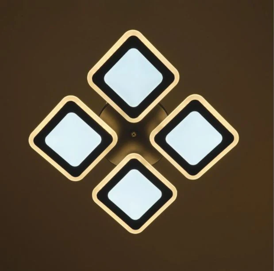 Модерен LED полилей със smart управление в черен цвят