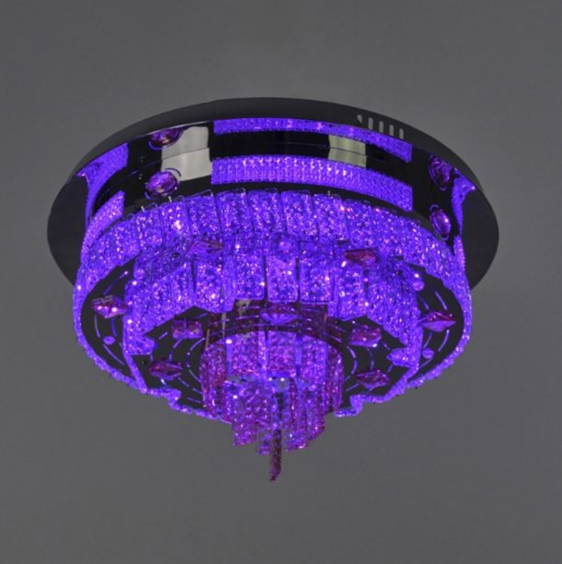 Кристален LED полилей хром с дистанционно