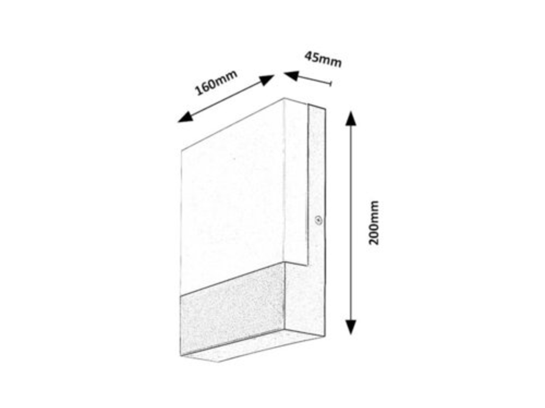 Модерен вертикален LED аплик Gimone 10W – елегантно фасадно осветление с естествена светлина