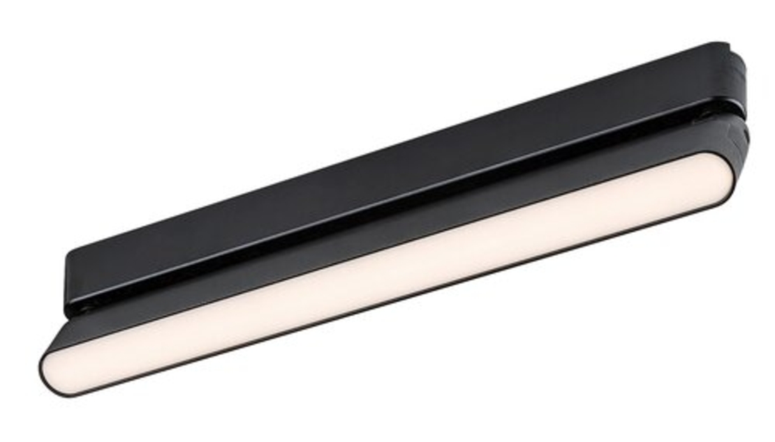 Смарт LED релсово осветление – 13W, регулируема цветна температура 2700–5500K, Wi-Fi, черен алуминий