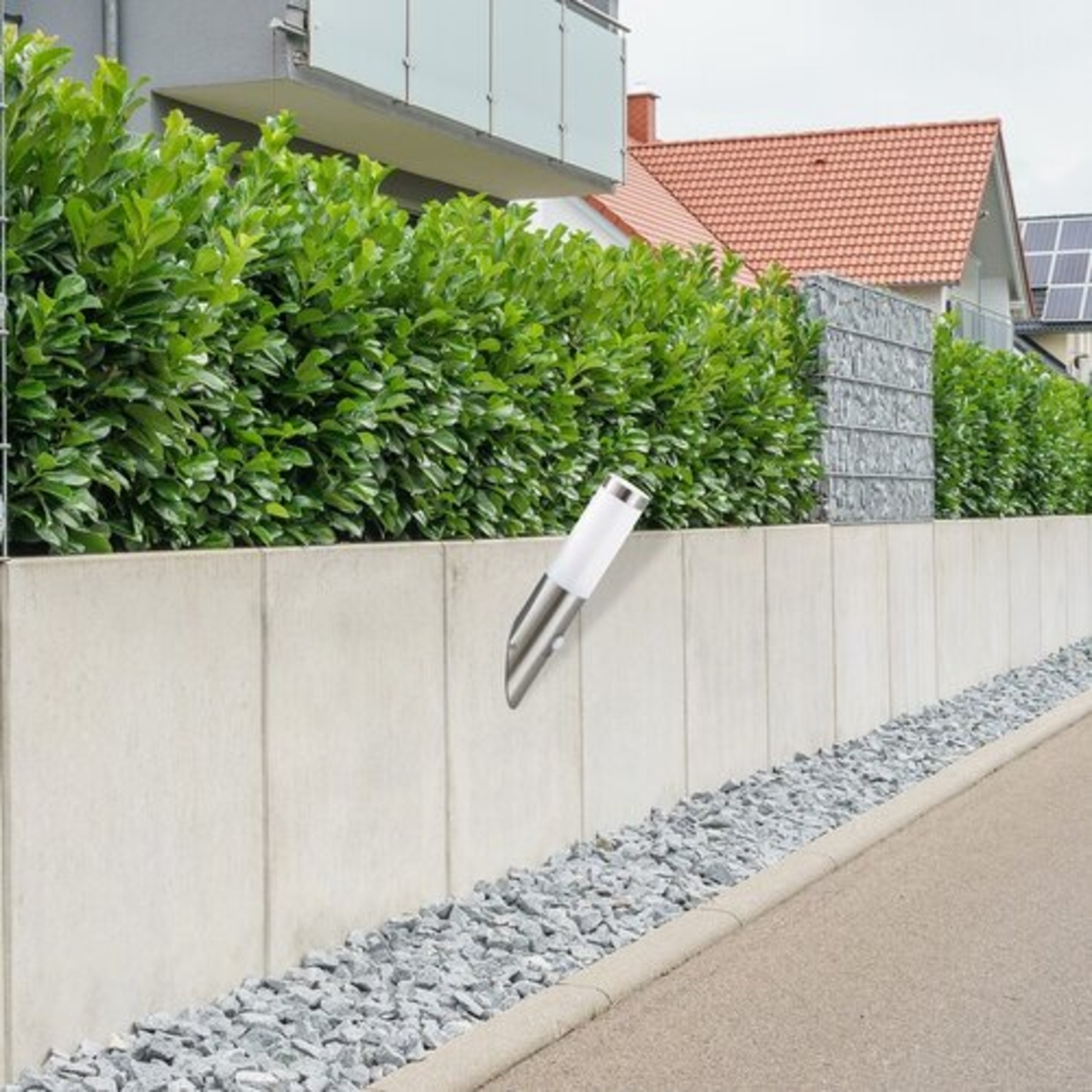 Модерен външен аплик Inox Torch E27 със сензор за движение – стилно фасадно осветление с IP44 защита