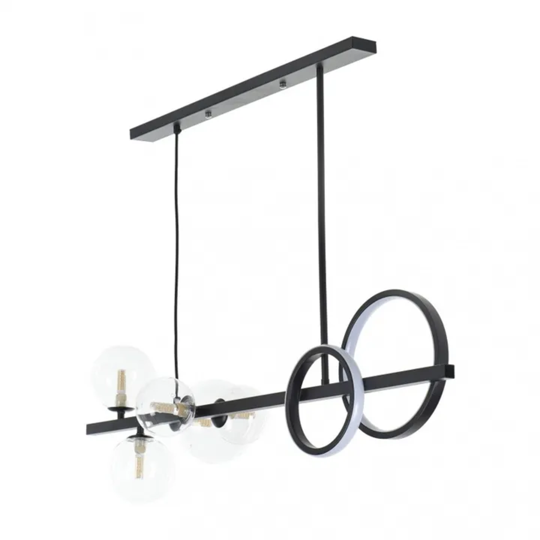 Черен винтидж полилей LED  18W 3000K + 5xG9