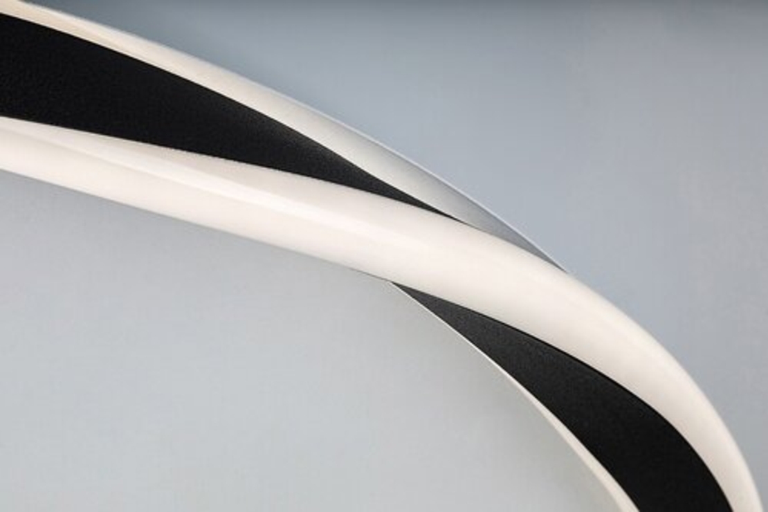 Модерен LED плафон 40W – черен, топла светлина 3000K