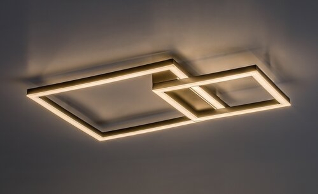 Модерен LED таванен плафон 24W с топло бяла светлина – черен