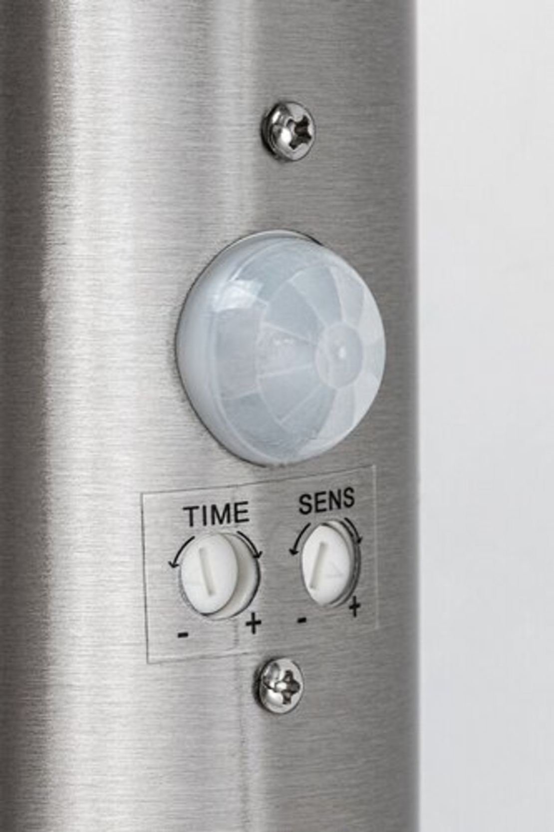 Модерен външен аплик Inox Torch E27 със сензор за движение – стилно фасадно осветление с IP44 защита