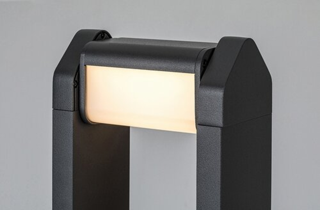 Модерен външен градински LED стълб Medna 8W с топло бяла светлина