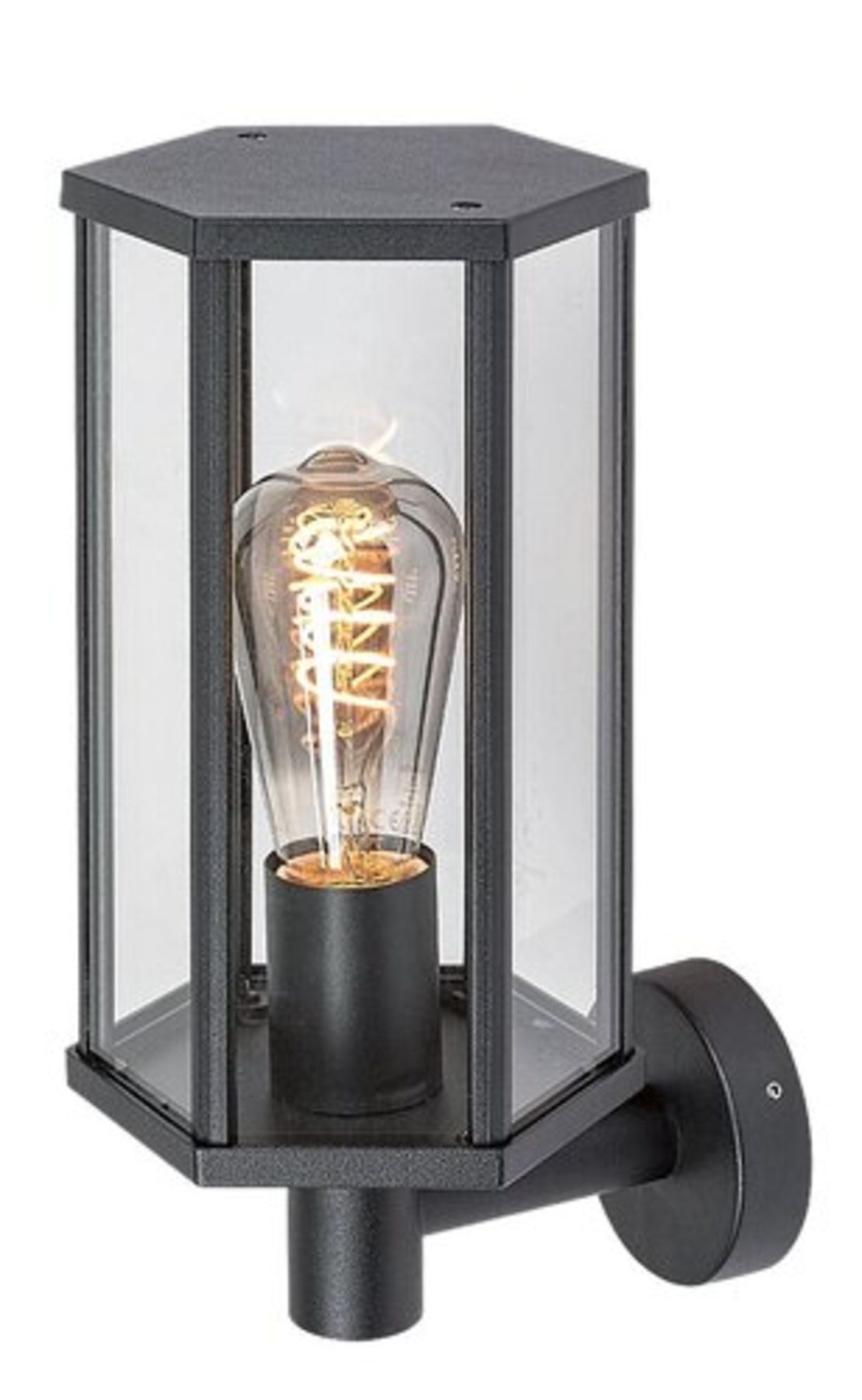 Класически външен аплик Dubrovnik E27 – елегантно фасадно осветление с прозрачно стъкло и IP44 защита