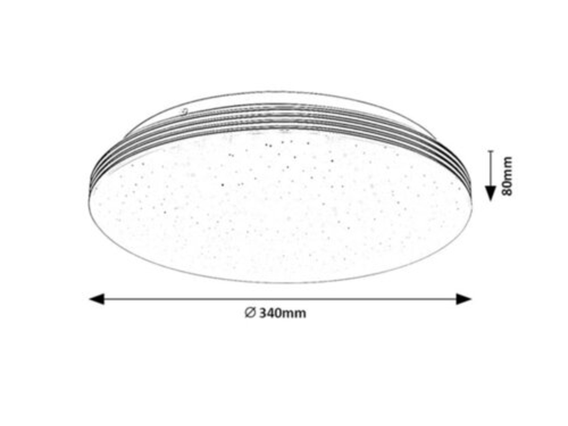 LED осветително тяло за баня 18W, IP44, Ø340 мм IP 44