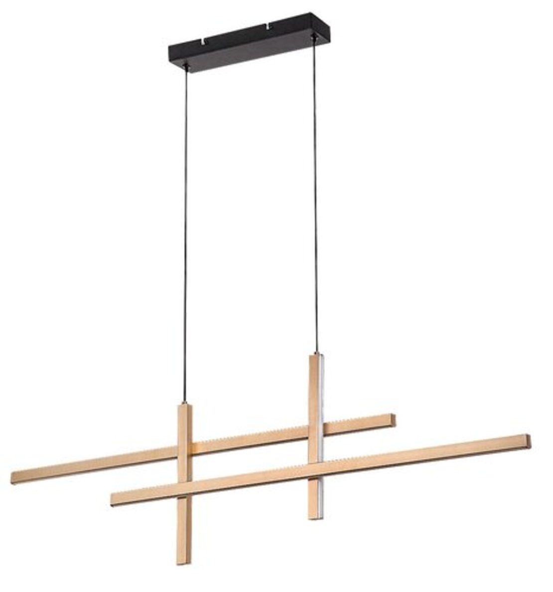 Модерен LED полилей – черен и матирано златен метал, 40W, 3000K