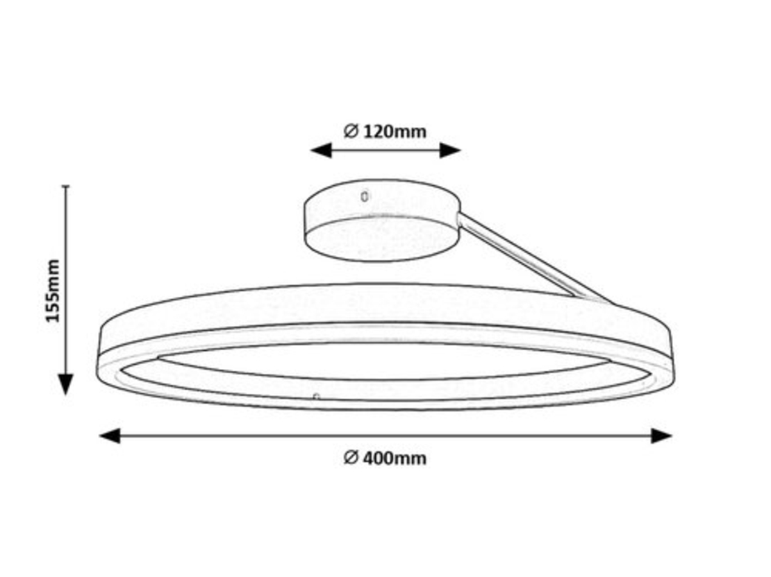 Модерен LED плафон Isaure – 24W, CCT 3000K/4000K/6500K