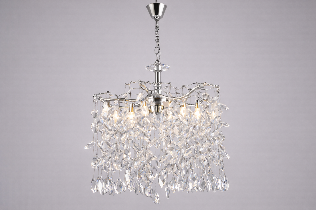 Модерен полилей 6 х Е14– хром (CH)