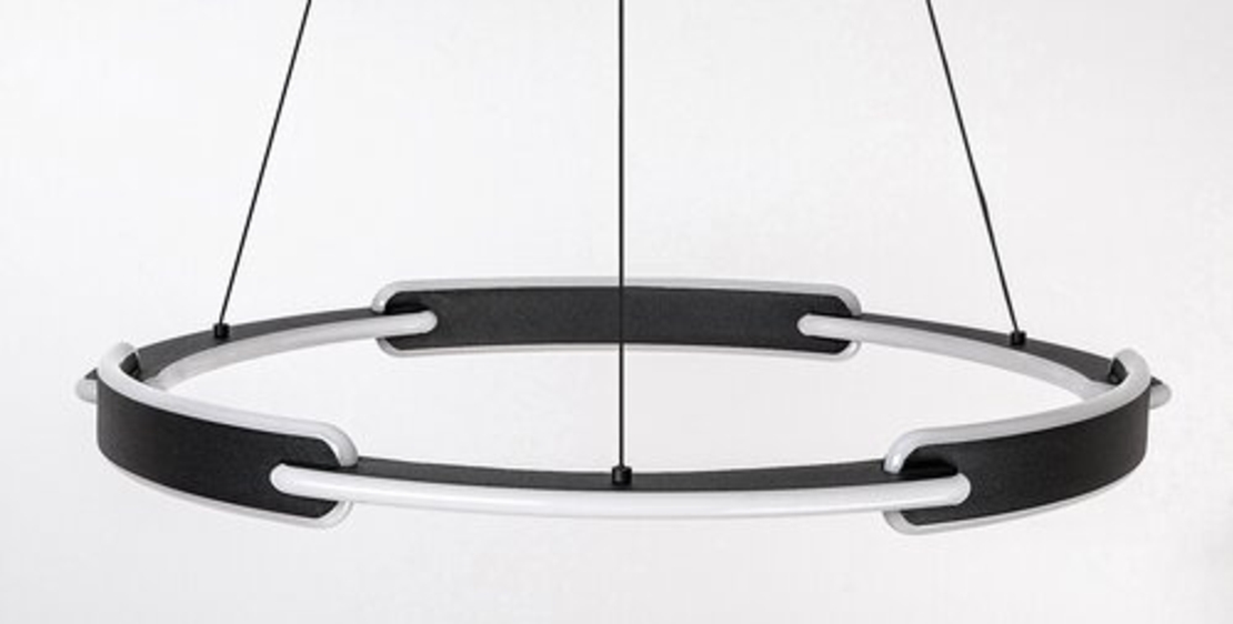 Модерен висящ LED полилей 45W с регулируема цветна температура – черен