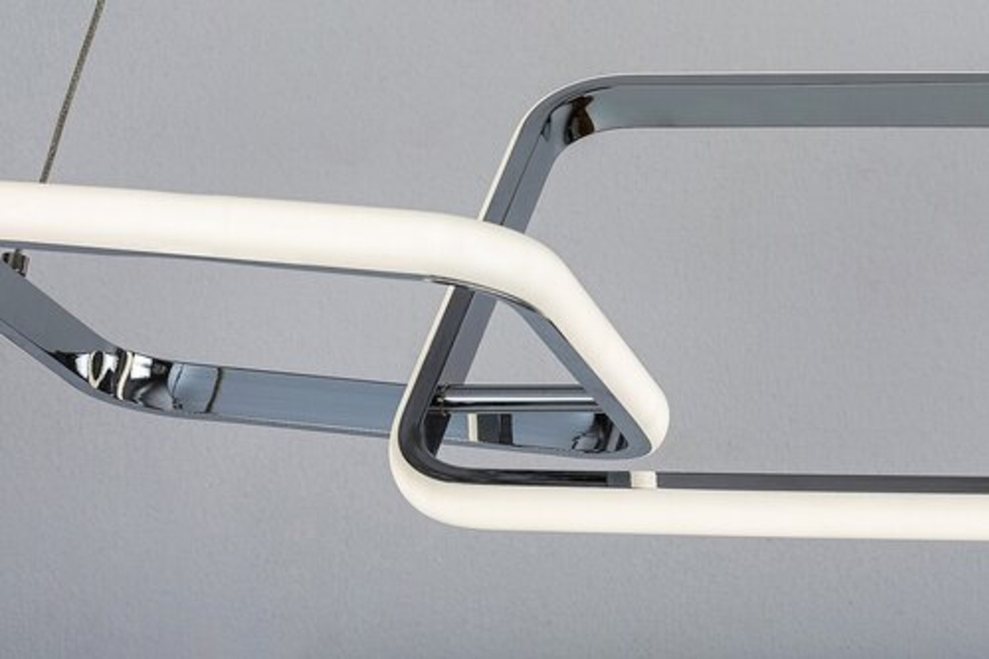 Модерен висящ LED пендел Malwen – 36W, 3600 lm, хром, 4000K естествена светлина