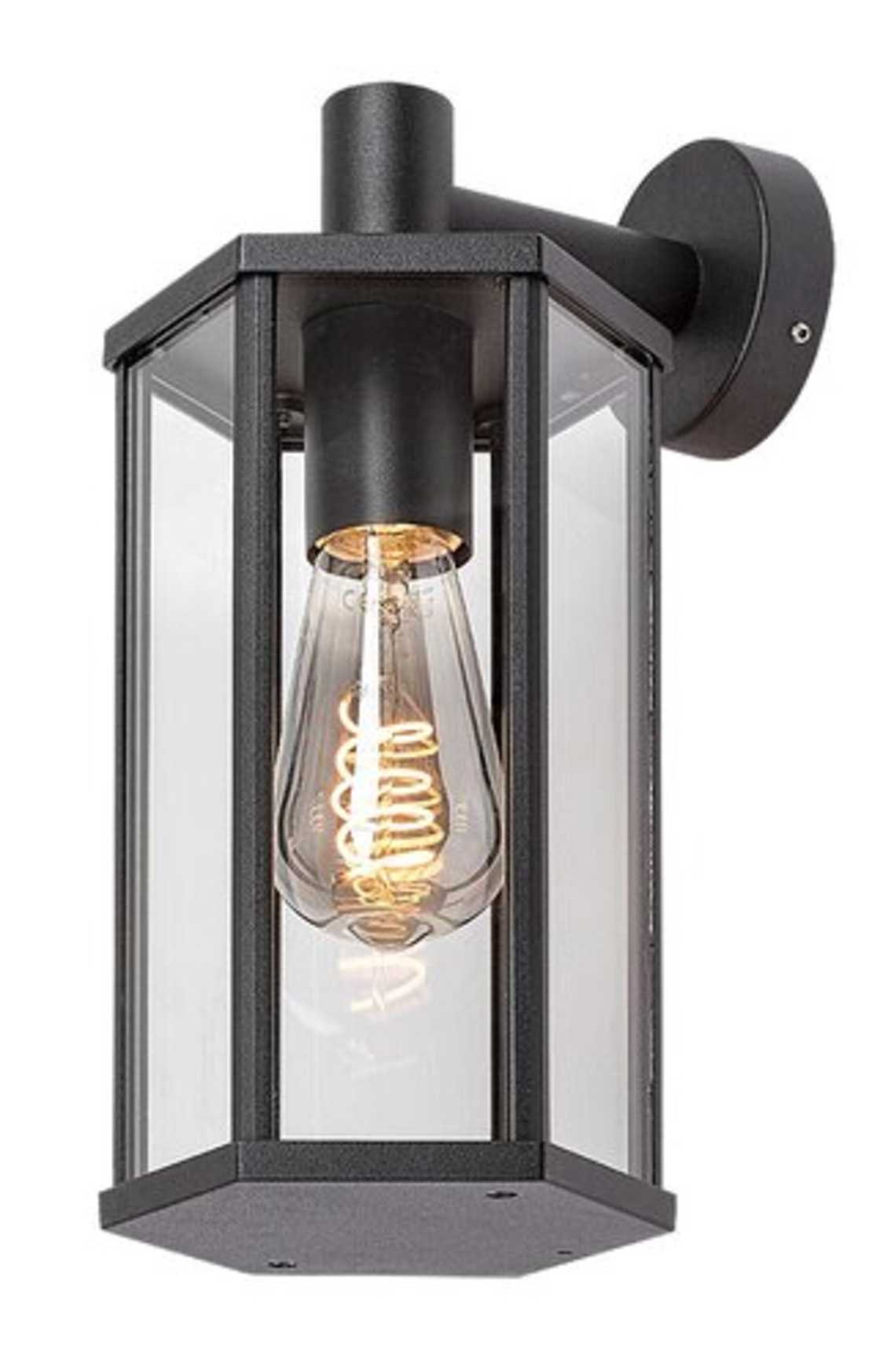 Класически външен аплик Dubrovnik E27 – елегантно фасадно осветление с прозрачно стъкло и IP44 защита