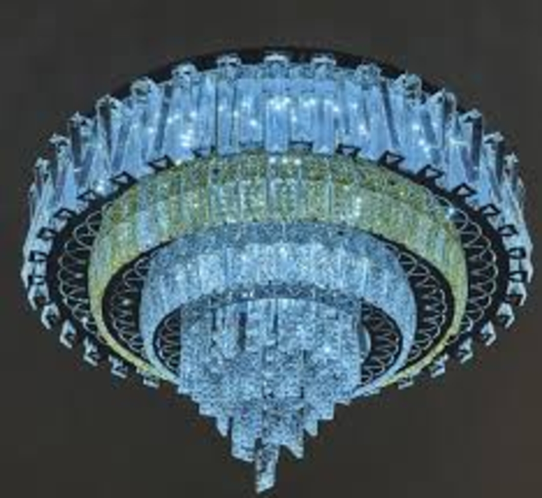 LED полилей 35W,хром, метал и кристал, RGB, дистанционно управление