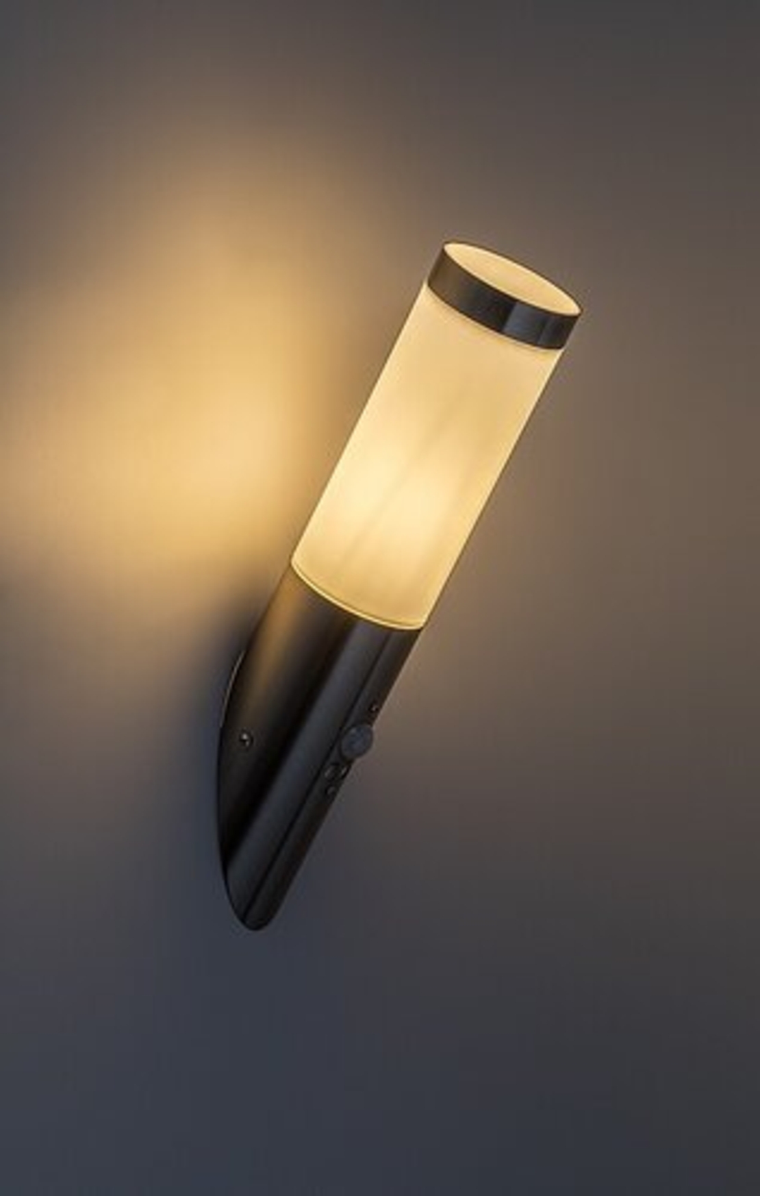 Модерен външен аплик Inox Torch E27 със сензор за движение – стилно фасадно осветление с IP44 защита