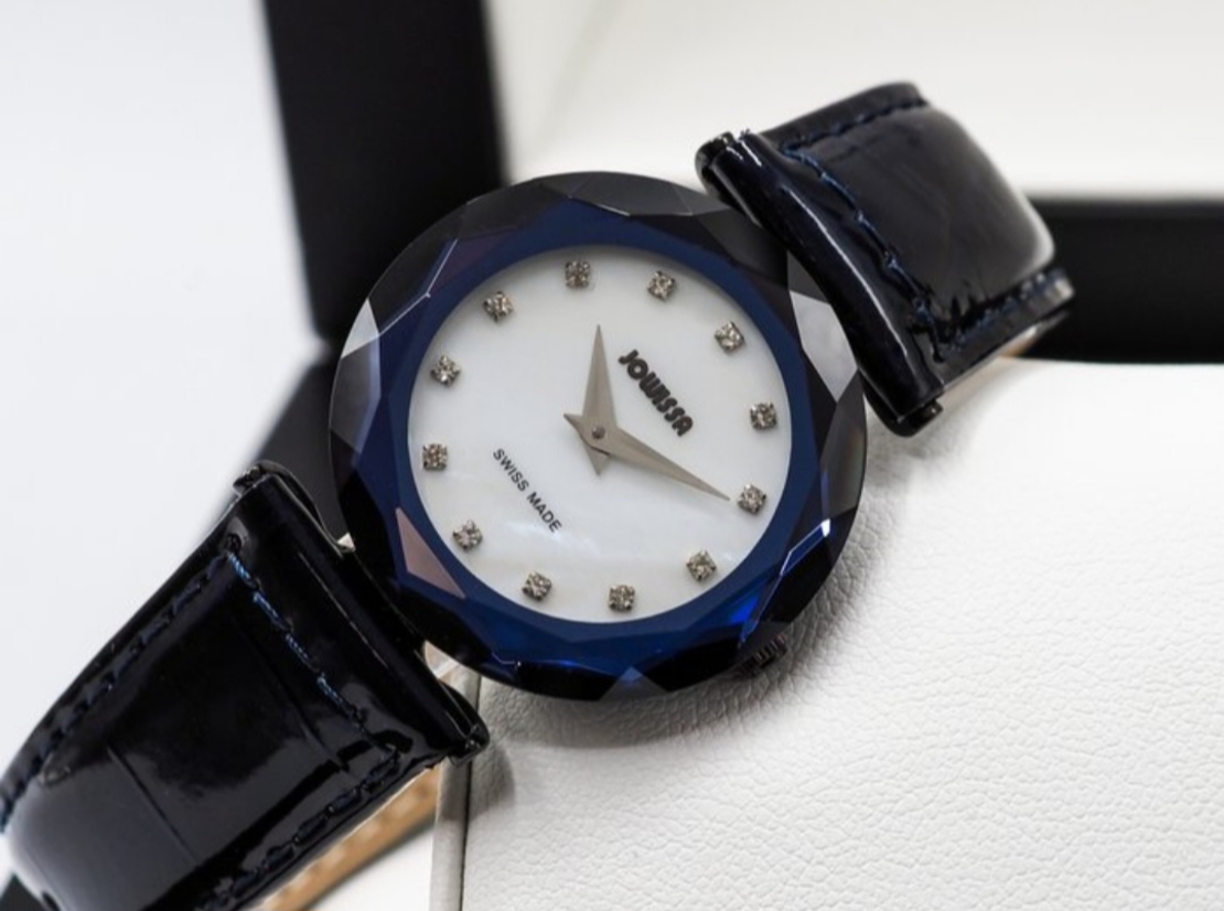 Jowissa Faced Sapphire Crystal Blue/Black