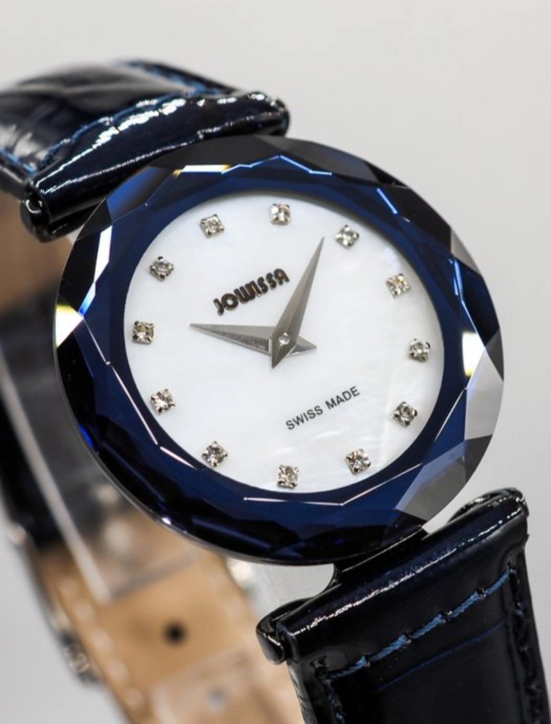 Jowissa Faced Sapphire Crystal Blue/Black