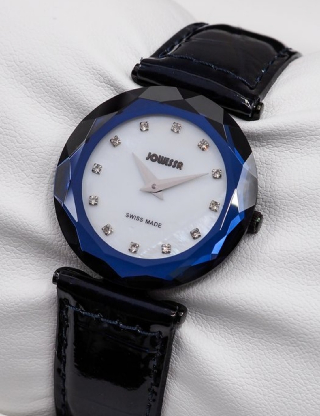 Jowissa Faced Sapphire Crystal Blue/Black