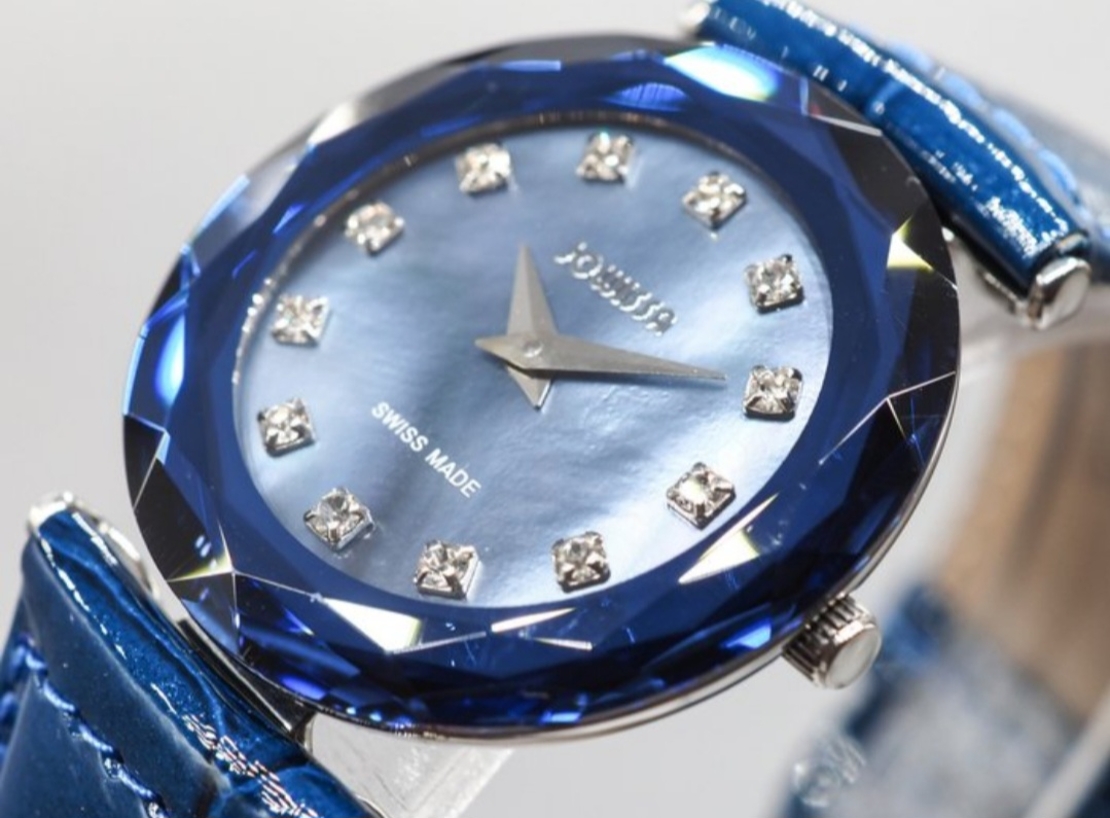 Jowissa Faced Sapphire Crystal Blue