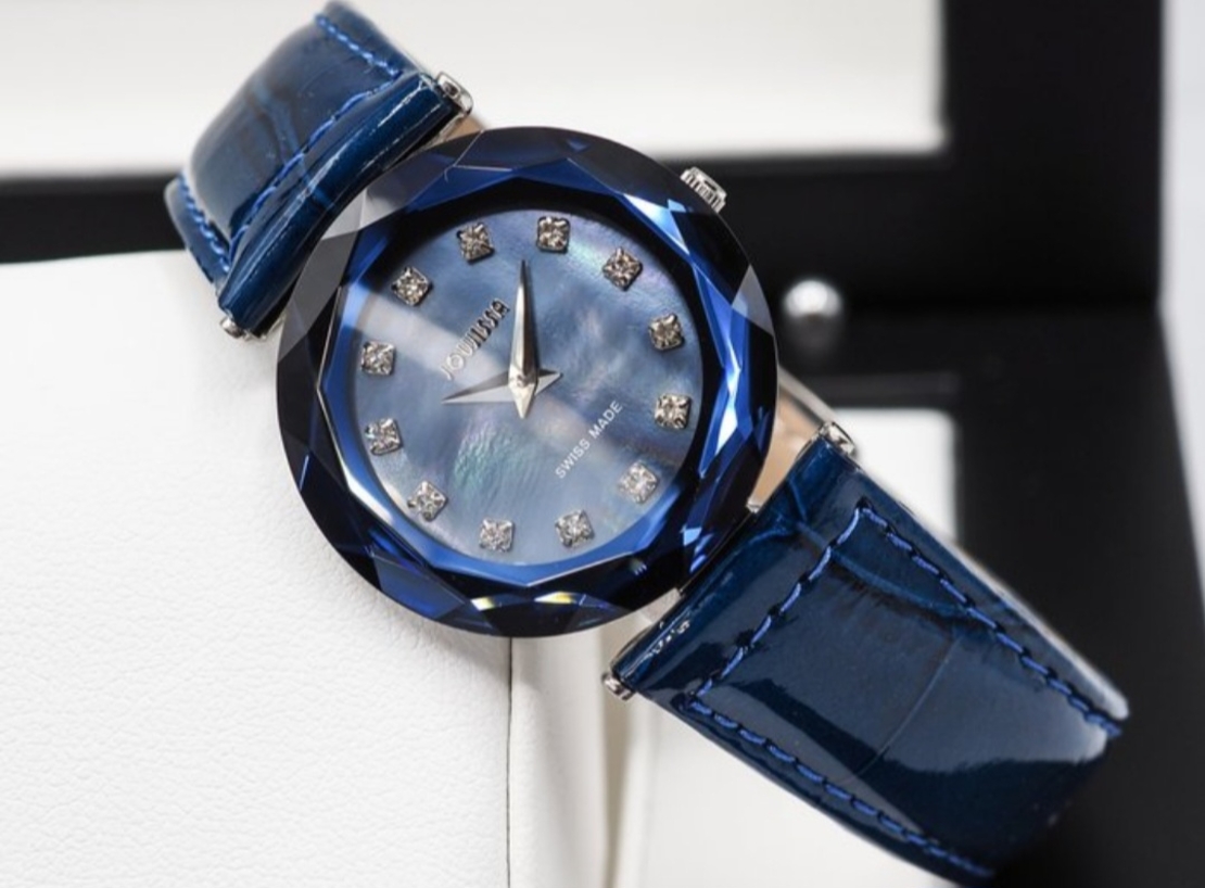Jowissa Faced Sapphire Crystal Blue