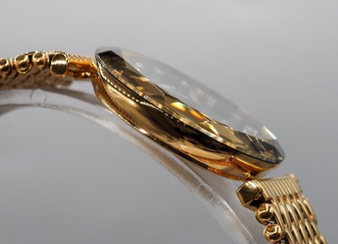 Jowissa Faced Sapphire Crystal Gold/Green