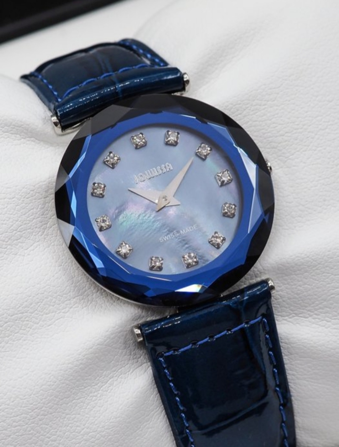 Jowissa Faced Sapphire Crystal Blue