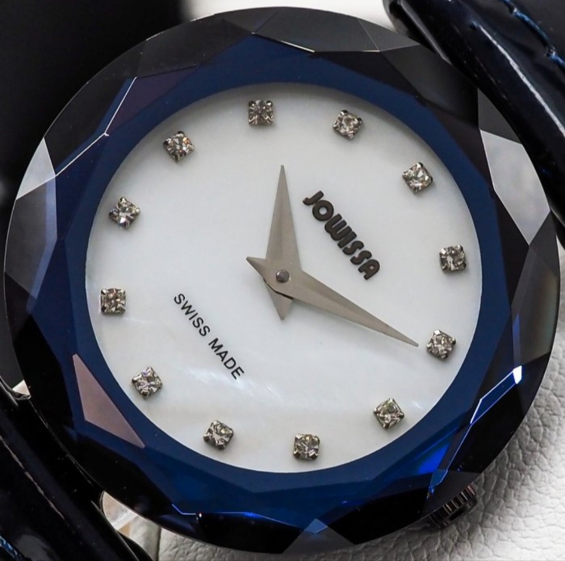 Jowissa Faced Sapphire Crystal Blue/Black