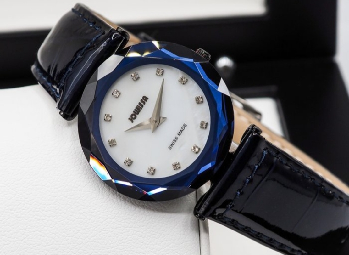 Jowissa Faced Sapphire Crystal Blue/Black