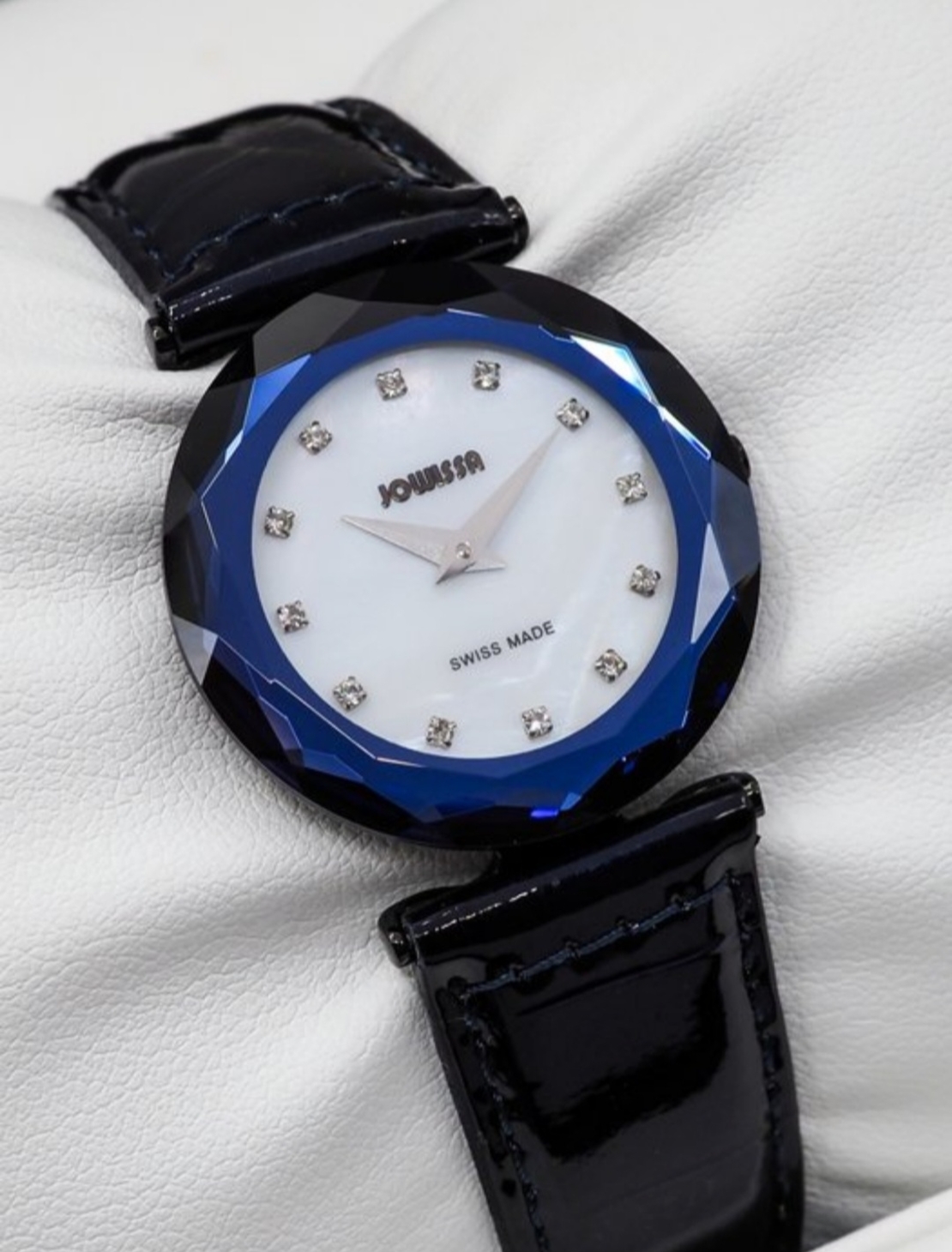 Jowissa Faced Sapphire Crystal Blue/Black