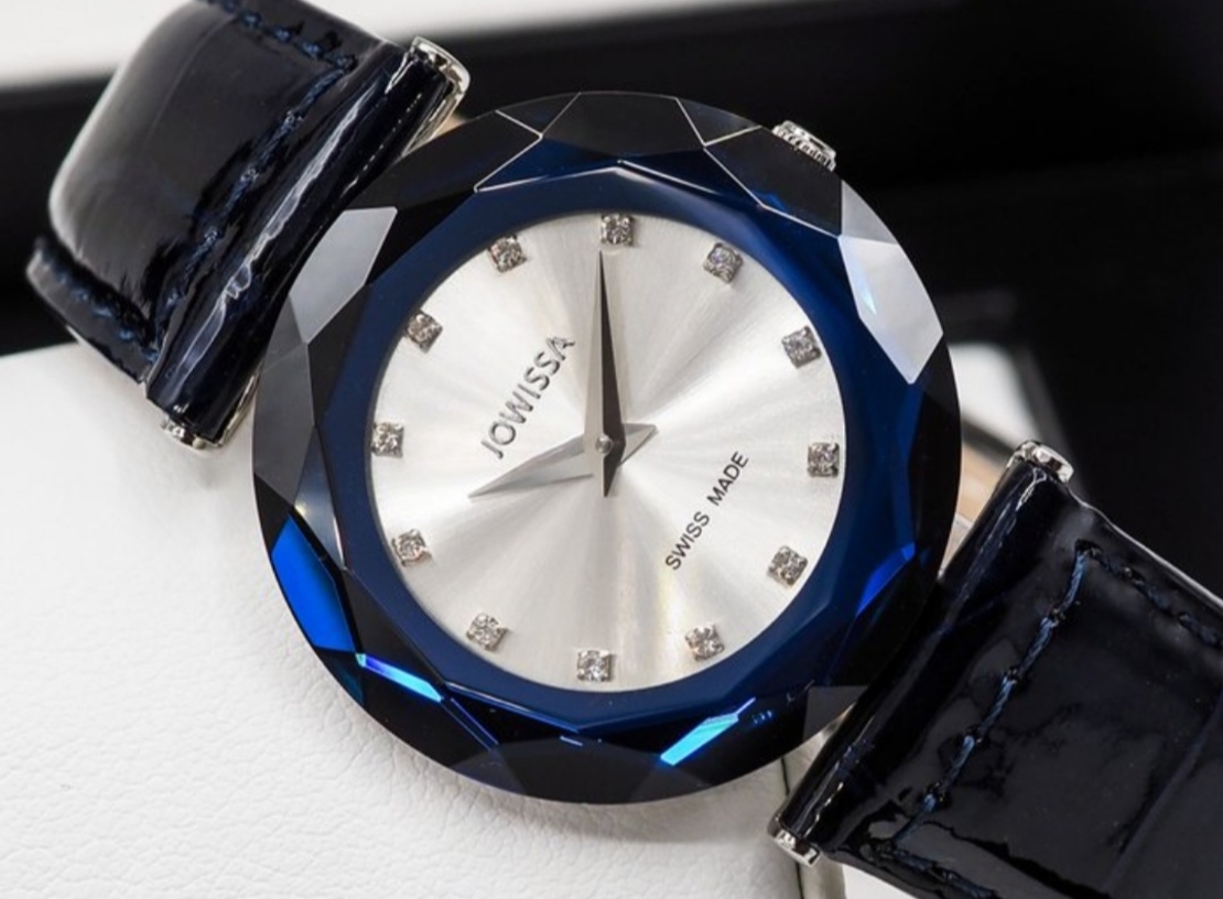 Jowissa Faced Sapphire Crystal Blue/Black