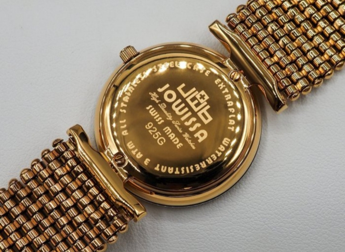 Jowissa Faced Sapphire Crystal Gold/Green