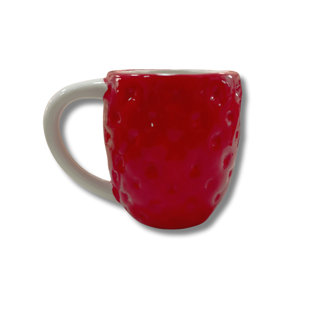 Керамична Коледна Чаша с 3D Релефна Фигура на Дядо Коледа – Червена