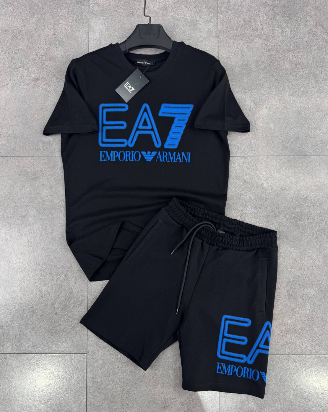 Мъжки Екип EA7 Black/Blue
