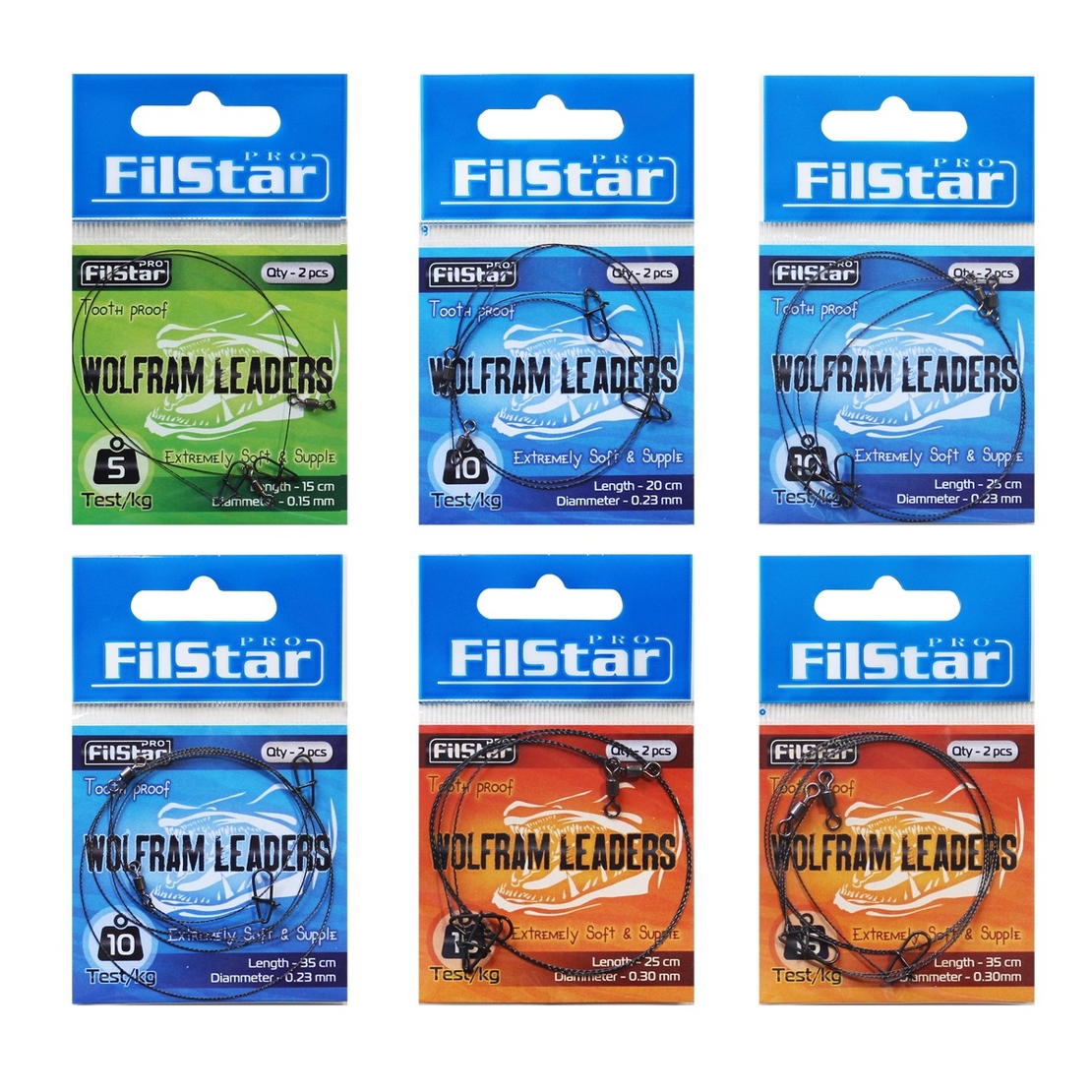 FilStar Wolfram Leader - Повод за щука - 25cm 15kg